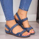 Anna - Lässiger Klettverschluss Riemchensandalen mit rutschfester Sohle für mehr Komfort