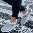 Freya - Luxuriöse Pelz gefütterte flache Schuhe mit rutschfester Sohle