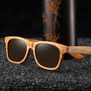 AuraGlide – Klassische Holzsonnenbrille mit polarisierten Gläsern und glatter Rahmenoberfläche