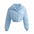 Carla - Bequeme Stehkragen Pufferjacke mit langen Ärmeln