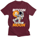 Leo - Lässiges Kurzarm-T-Shirt mit Mond-Druck