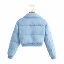 Carla - Bequeme Stehkragen Pufferjacke mit langen Ärmeln