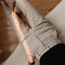 Carl - Lässige Tailored Hosen mit hoher Taille Taschen und Knopf