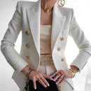 Salome - Lässiger Langarm Blazer mit Reverskragen und Knopfdetails