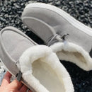 Freya - Luxuriöse Pelz gefütterte flache Schuhe mit rutschfester Sohle