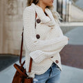 Lisa - Warmer Langärmeliger Rollkragenpullover Pullover Mit Schaltflächen