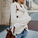 Lisa - Warmer Langärmeliger Rollkragenpullover Pullover Mit Schaltflächen
