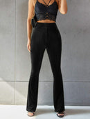 Noelia – Bequeme Schlaghose hoher Taille Hose mit Schlank Fit