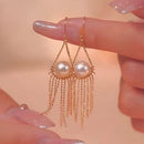 GoldenAura - Kwastje Bengelen Oorbellen