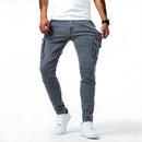 Jaxon - Lässige Schlanke Passform Seitentaschen Denim Cargohosen