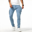 Jaxon - Lässige Schlanke Passform Seitentaschen Denim Cargohosen