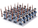 MilitaBlocks - WWII Militärbaukasten mit 21 Soldatenfiguren aus mehreren Nationen