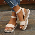 Norah – Leichte Knöchelriemen Sandalen mit Schnalle und dicke Sohle