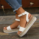 Norah – Leichte Knöchelriemen Sandalen mit Schnalle und dicke Sohle