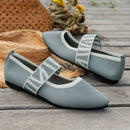 Nina - Eleganter geometri Schuhe Diagonalriemenschuh mit gepolsterter Sohle