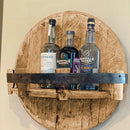 BarrelRack - Rundes Wandregal für Whiskey Flaschen mit Vintage Fass