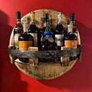 BarrelRack - Rundes Wandregal für Whiskey Flaschen mit Vintage Fass