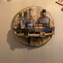 BarrelRack - Rundes Wandregal für Whiskey Flaschen mit Vintage Fass