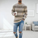 Alaric - Langärmeliger gestreifter Pullover mit Rundhalsausschnitt und schmaler Passform