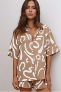 Isla – Modernes Zweiteiler-Set mit Kurzarm-Top und lockeren Shorts