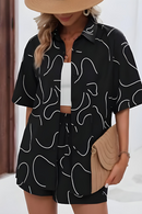 Isla – Modernes Zweiteiler-Set mit Kurzarm-Top und lockeren Shorts