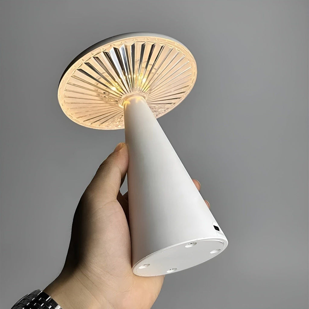 Tragbare LED-Tischleuchte in Pilzform