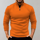 Claus - Schmal geschnittener langärmeliger Pullover mit Reißverschlusskragen