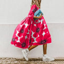 Naya – Elegantes fließendes Kleid mit halb Ärmeln und verspielten Drucken