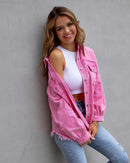 Emma – Klassische Schlanke Passform Jeansjacke Für Modernen Stil