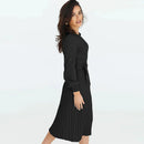 Emilia - Casual Rundhalsausschnitt slim fit Strickkleid mit langen Ärmeln
