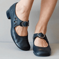 Yolina - Modische dickem Absatz Schuhe mit Schnalle und rutschfest Komfort