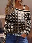 Lina – Lässiges Off-Shoulder-Top mit Schnallenriemen-Detail