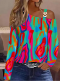 Lina – Lässiges Off-Shoulder-Top mit Schnallenriemen-Detail