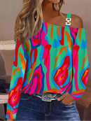 Lina – Lässiges Off-Shoulder-Top mit Schnallenriemen-Detail
