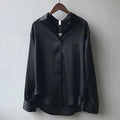 Alina – Langarmshirt mit Umlegekragen und Knopfleiste