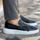 Anton - Flache Schnürschuhe mit rutschfester Oberfläche und stilvollem Doppelschnallen Detail