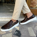 Anton - Flache Schnürschuhe mit rutschfester Oberfläche und stilvollem Doppelschnallen Detail
