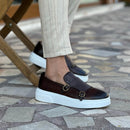 Anton - Flache Schnürschuhe mit rutschfester Oberfläche und stilvollem Doppelschnallen Detail