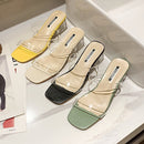 Leyla – Stilvolle Sandalen mit transparenten Riemchen und offenem Zehenbereich