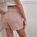 Heidi – Leichte Shorts mit hoher Taille verstellbarer Passform und Taschen