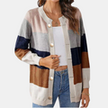 Eileen - Lässige einzigartige Muster Strickjacke mit langen Ärmeln und Knöpfen
