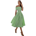 Greta - Stilvoll Trägerlos Satin Kleid