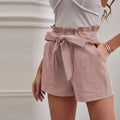Heidi – Leichte Shorts mit hoher Taille verstellbarer Passform und Taschen