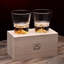 FujiCraft – Handgeschliffenes Whiskyglas-Set mit geformtem Bergfuß Entwerfen