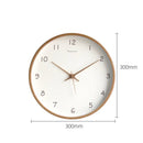 QuietCraft - Luxuriös Klarglas Stumm Runde Wanduhr