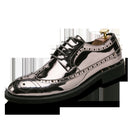 Kareem – Schnürschuhe mit Metallic Finish und Brogue-Details