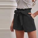 Heidi – Leichte Shorts mit hoher Taille verstellbarer Passform und Taschen