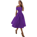 Greta - Stilvoll Trägerlos Satin Kleid