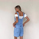 Selena – Eleganter Jumpsuit Kurze Hosen mit verstellbaren Trägern und mehreren Taschen