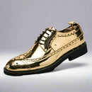 Kareem – Schnürschuhe mit Metallic Finish und Brogue-Details